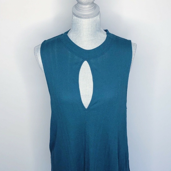 Free People Tank Top Faye Ribbed Keyhole (L25) - Picture 2 of 6